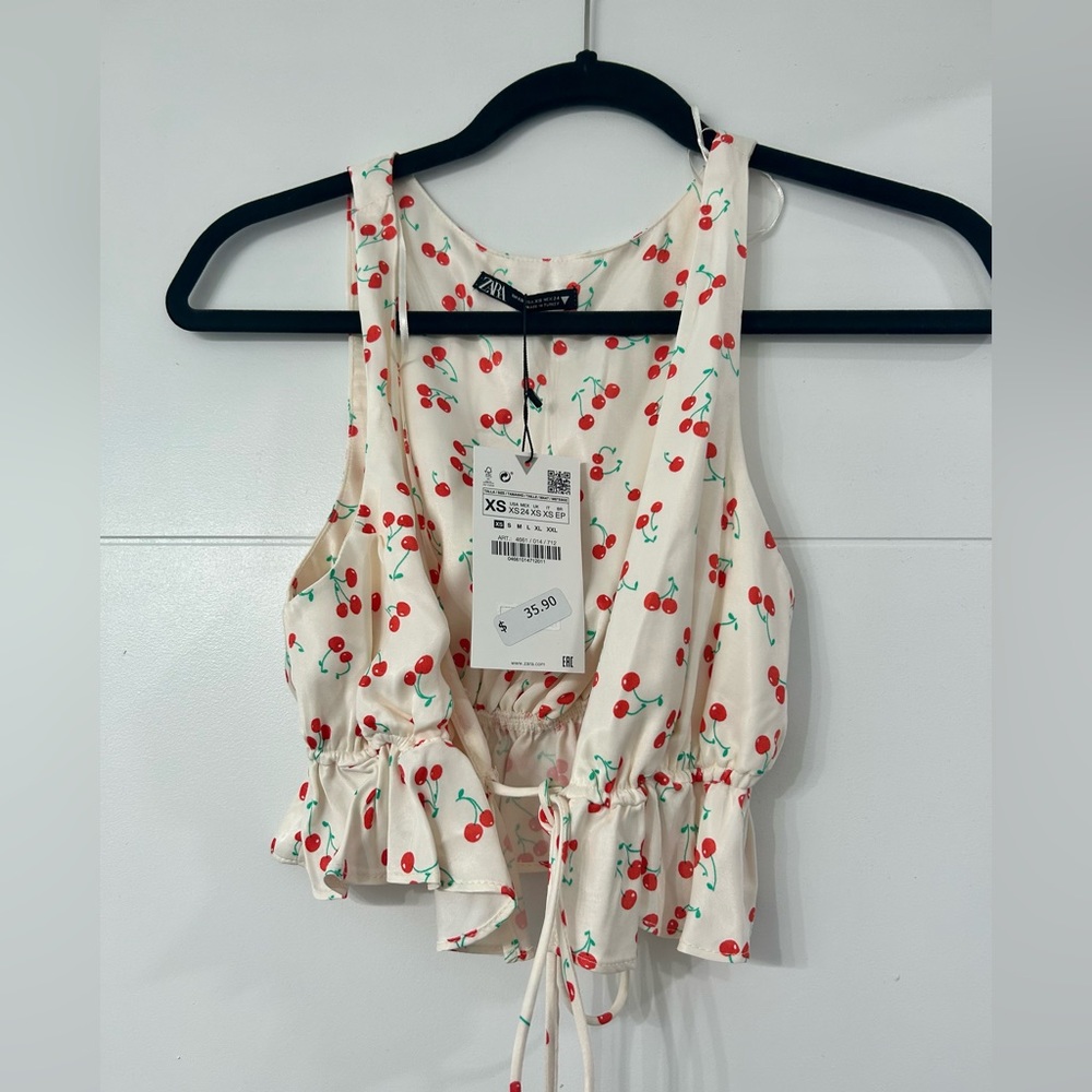 Zara Cherry Top